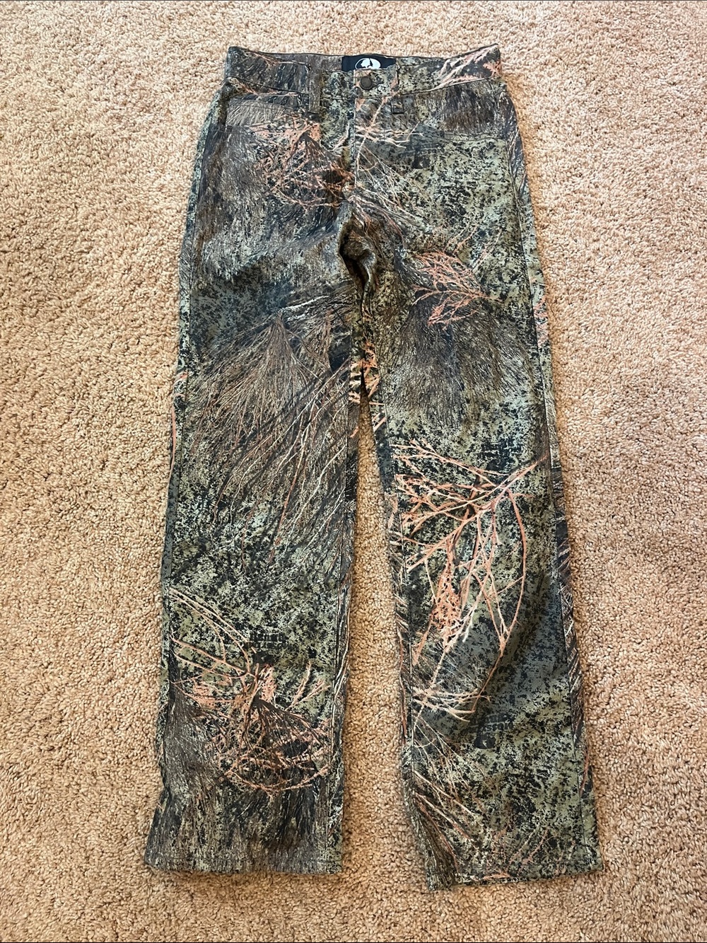 Mossy Oak Camouflage Outdoor Pants in Olive & Brown